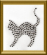 Strass Motiv Bügelbild Kleines Strass Katze Kätzchen Black Diamond 170420