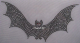 Hotfix Strass Bügelbild Applikation Fledermaus gefüllt 111123