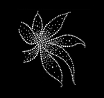 Blüte Hotfix Strass Bügelbild wunderschöne Blüte Farbwahl 111103