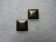100 Hotfix Bügelnieten Metall Nailheads Quadrat Braun 7mm