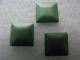100 Hotfix Bügelnieten Metall Nailheads Quadrat Grün matt 7x7 mm