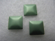 100 Hotfix Bügelnieten Metall Nailheads Quadrat Grün matt 7x7 mm