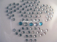 Hotfix Bügelbild Fleur de Lise Strass Crystal/Aquamarin 120123