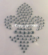 Hotfix Bügelbild Fleur de Lise Strass Crystal 120123