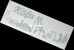 Hotfix Strass Bügelbild – Strass Motiv Skyline Köln groß Crystal, perfekt für Karneval oder kreative Designs, 120212