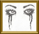 Hotfix Bügelbild Applikation Augen mit Tusche Studs 110127
