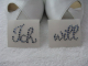 Aufkleber Strass Sticker Braut Schuhe Blau  I Will
