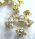 Strasssteine zum aufnähen Glas Gold Fassung ca. 4,5mm