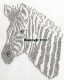 Hotfix Strass Bügelbild Afrika Strass Zebra 111127