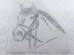 Pferde Bügelmotiv Strass hübscher Pferdekopf Reiten Crystal