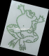 Hotfix Strass Bügelbild süßer Frosch Emerald Grün 120823