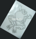 Hotfix Strass Bügelmotiv süßer Frosch Crystal 120823