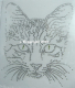 Hotfix Strass Bügelbild Katze Cat Katzenkopf 120921