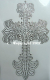 Hotfix Bügelbild Strass super edles Kreuz Crystal 121013