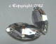 Glas Spitzoval Oval 18 x 9 mm Crystal