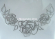 Hotfix Bügelbild Strass Kette aus Rosen Shirt Pullover Top 121129