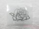 Hotfix Bügelbild Strass Rose Crystal 121129
