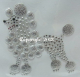 Bügelbild Strass Hund Pudel Pudelclub Crystal/Silber 130131