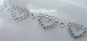 Strass Bügelbild Herz - Kette Borte crystal 130119