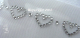 Strass Bügelbild Herz - Kette Borte crystal 130119