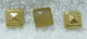 50 Hotfix Bügelnieten Nieten Quadrat Pyramide gold 8 mm