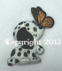 Applikation Bügelbild Welpe mit Schmetterling 151224
