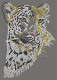Strass Bügelbild Applikation edler Leopard 110811