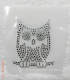 Strass Bügelbild Applikation Kleine Eule Kauz Crystal 130609