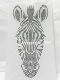 Hotfix Bügelbild Afrika Zebra Front 130806