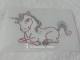 Hotfix Bügelbild süßes kleines Einhorn Metallstuds 130824