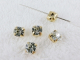 goldfarben gefasst Strasssteine aufnähen ca. 6mm Crystal
