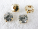 goldfarben gefasst Strasssteine zum aufnähen ca. 8 mm Crystal