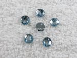 Aufnähsteine rund Hellblau 6 mm 111016, ca. 20 Glitzersteine