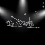 Strass Bügelbild Segelschiff Yacht 150503