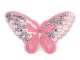 Applikation Hotfix Patch zarter Schmetterling Rosa mit Pailetten