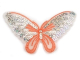 Applikation Hotfix Patch zarter Schmetterling Apricot mit Pailetten