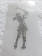 Hotfix Strass Bügelbild Motiv Strassbild Golf Spielerin 190310