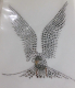 Strass Bügelbild Applikation Vogel Eule Crystal Black Diamond 190327