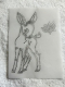 Hotfix Strass Bügelbild Reh Kitz Bambi 190305