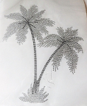 Hotfix Strass Applikation XXL Palme – Artikel 200319 (26 × 21 cm)