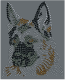 Strass Bügelbild Hund Kopf belgischer Schäferhund