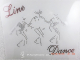 LINE DANCE Strass Bügelbild Western Country Crystal / Rot 140322