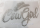 Strass Bügelbild Cowgirl mit Stetson StrassBild, Strass Applikation, Strass Logo 130504