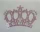 Strass Bügelbild hüb. Krönchen Krone Gold-Crystal 200724 Farbwahl