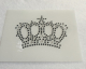 Strass Bügelbild hüb. Krönchen Krone Gold-Crystal 200724 Farbwahl