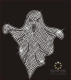 Hotfix Strass Bügelbild Motiv Strass Applikationen Geist Ghost Karneval Hellween 221004