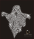 Hotfix Strass Bügelbild Motiv Strass Applikationen Geist Ghost Karneval Hellween 221004