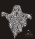Hotfix Strass Bügelbild Motiv Strass Applikationen Geist Ghost Karneval Hellween 221004