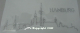 Hotfix Bügelbild Strass Skyline Hamburg groß 120224