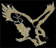 Strass Bügelbild Goldener Adler- Crystal Eagle Applikation 150608